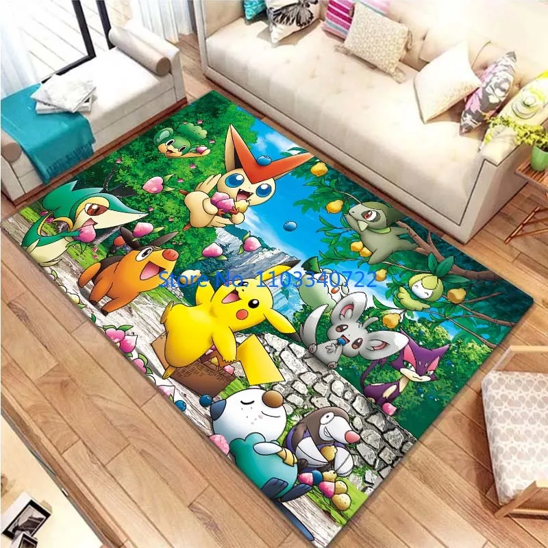 

Cartoon animated little monster pattern printed Rug Carpets 120x160cm Decor for Living Room Bedroom Sofa Kids Floor Mat