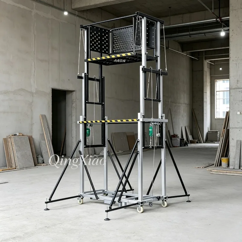 FOB Price 800kg Heavy Duty Scaffolding Lifting Platform Foldable Mobile Electric Aerial Work Scaffold Custom For Construction