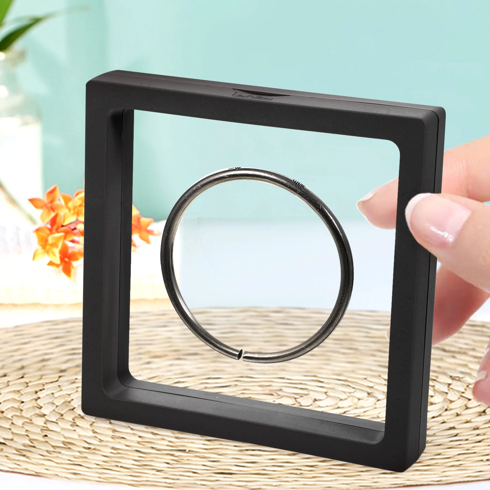 

2pcs Jewelry Boxes Film Sealed Storage Organizer Case for Earrings Necklaces Rings Travel Small Display Container