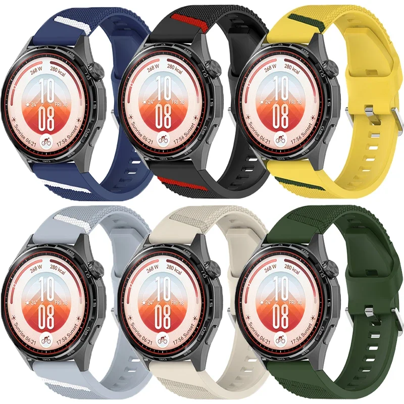 22mm Oblique Line Wave Point Silicone Strap For Huawei Watch GT7/7 Pro 46mm Official Wristband Huawei Watch 6-5/GT6 5 Pro 46mm