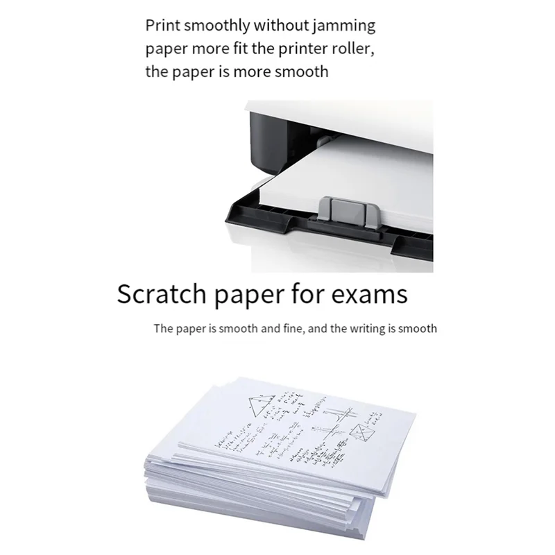 

A4 Copy Paper, Printer Paper, Multipurpose, Printer Paper 8.27X11.69 Inch White, White Paper,Office Supplies(500 Sheets)