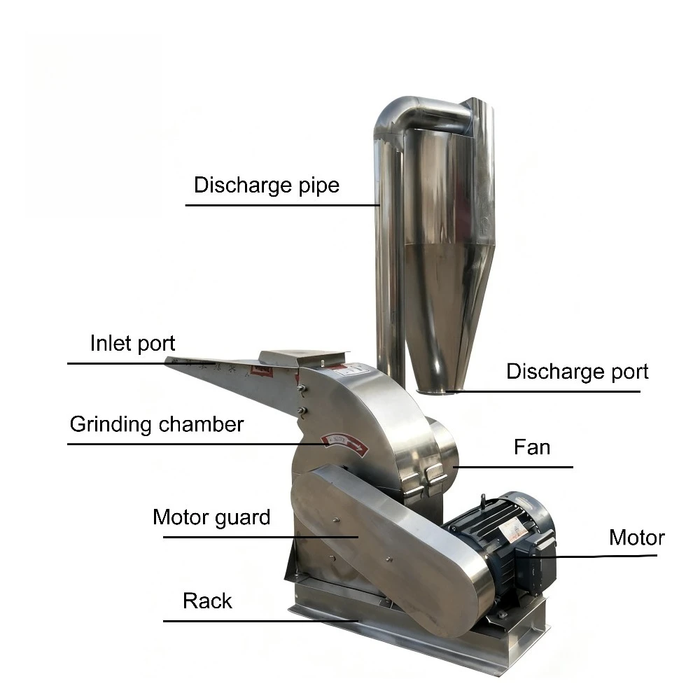 High Quality Stainless Steel  Seed Flour Mill Animal Feed Grinder Grain Universal Milling Machine Universal Grinder Crusher