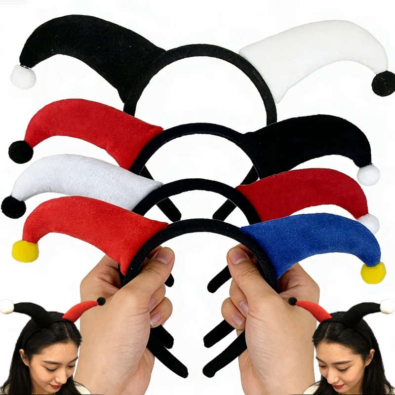 

Funny Clown Headband Cosplay Demon Joker Hairband Headwear Halloween Carnival Dress Up Party Costume Headband Prop for Women Men
