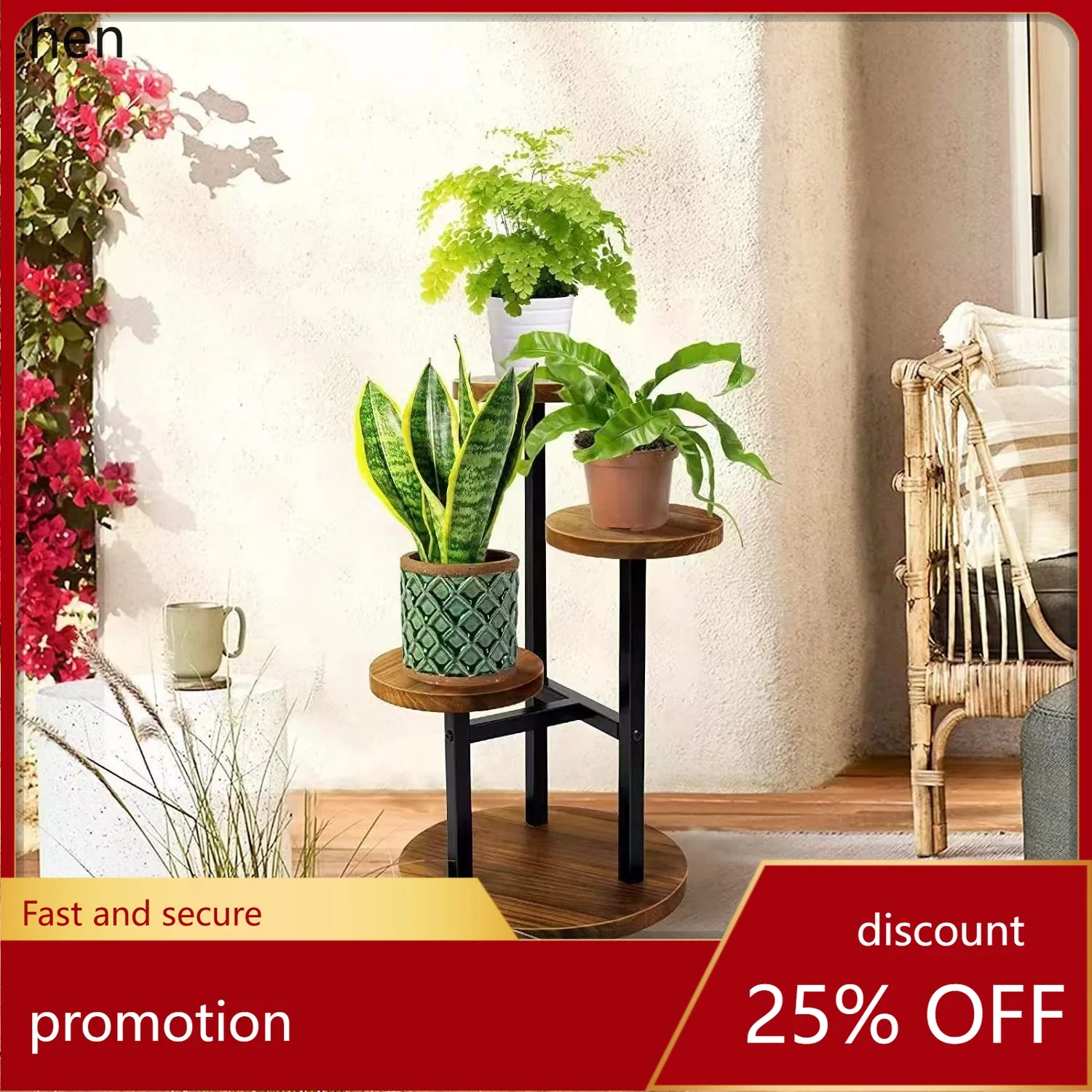 

YFY living room floor-standing display shelf, balcony decorative arrangement, succulent flower pot plant display rack