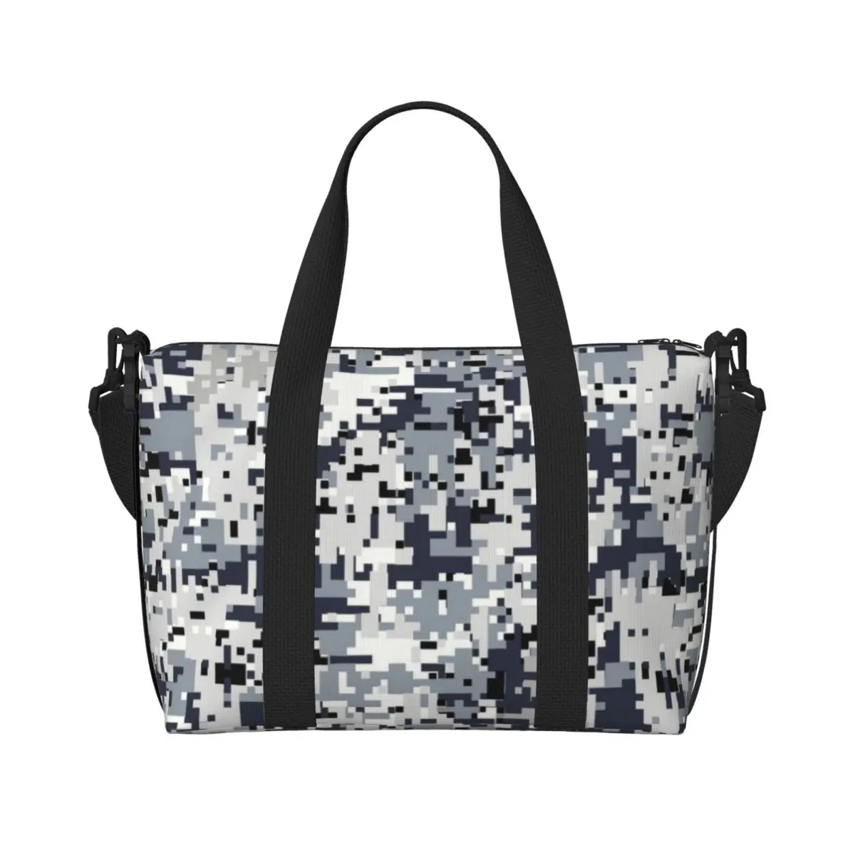 Custom Urban Style Digital Camo Beach Tote Bag Women Extra Large Gym Carry On Army Tactical Camouflage Travel Shopping Bags