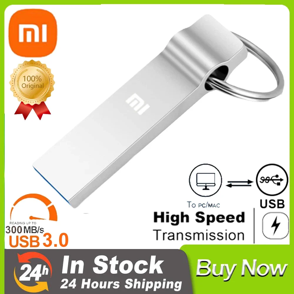 Xiaomi Originele 2Tb U Schijf Usb 3.0 Hoge Snelheid Pen Drive 1Tb Draagbare Usb Geheugenschijf Metalen Flash Drives Accessoire TYPE-C Adapte