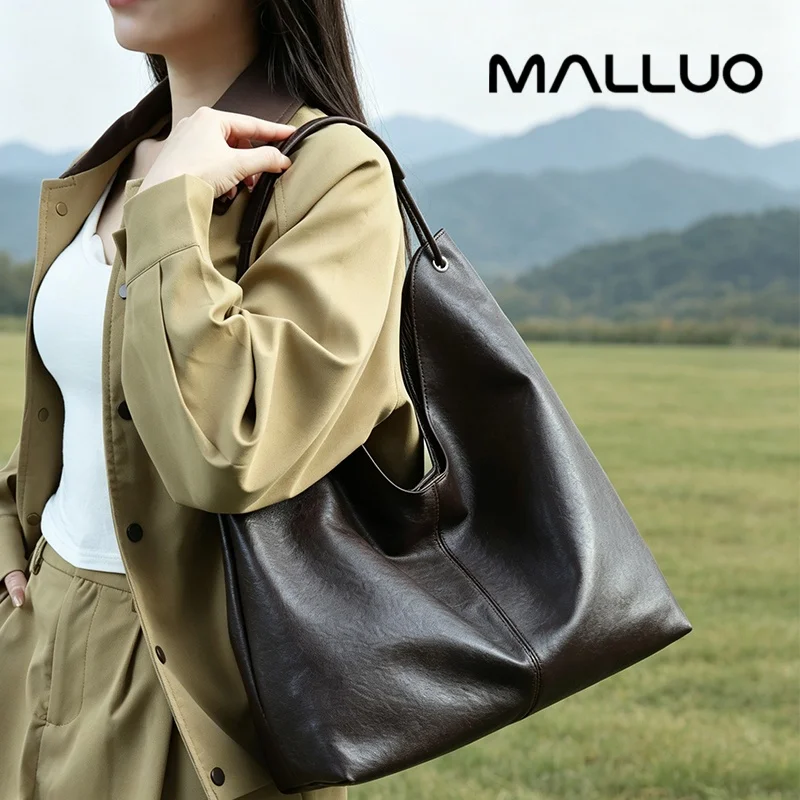 Luxury Handbag For Women Genuine Leather Shoulder Bags Ladies Large Capacity Top Handle Work Bag Cow Leather Underarm Bag Female