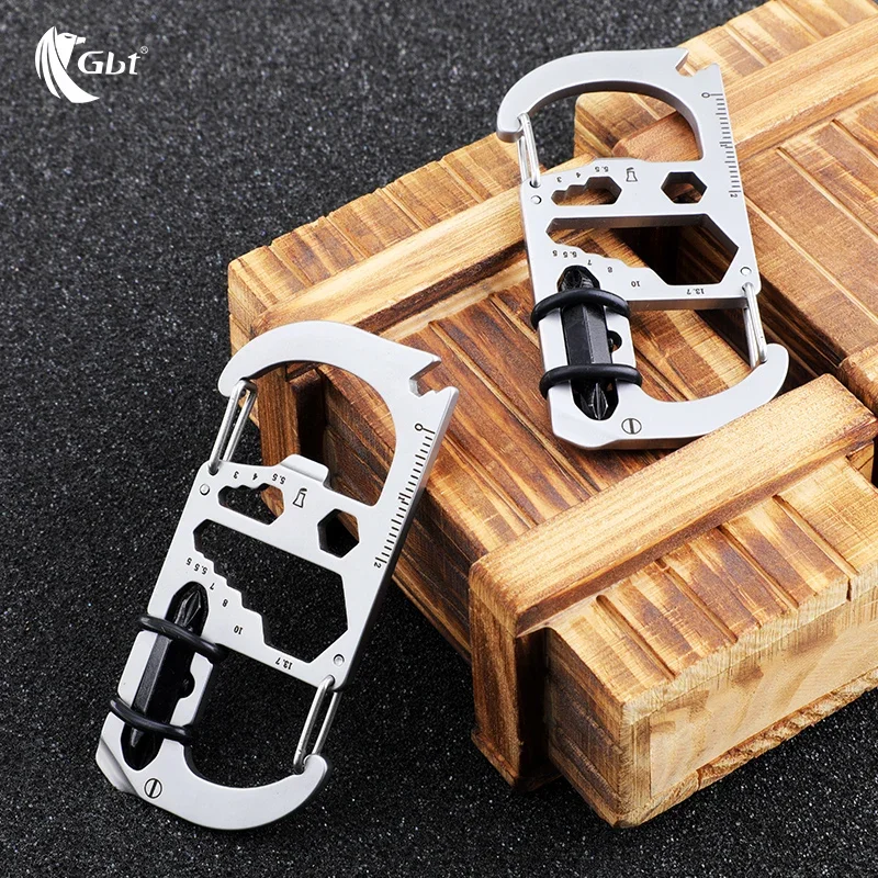 

Брелок Многофункциональный инструмент Открывалка для бутылок Открывалка для альпинизма на открытом воздухе Портативная вешалка для ключей