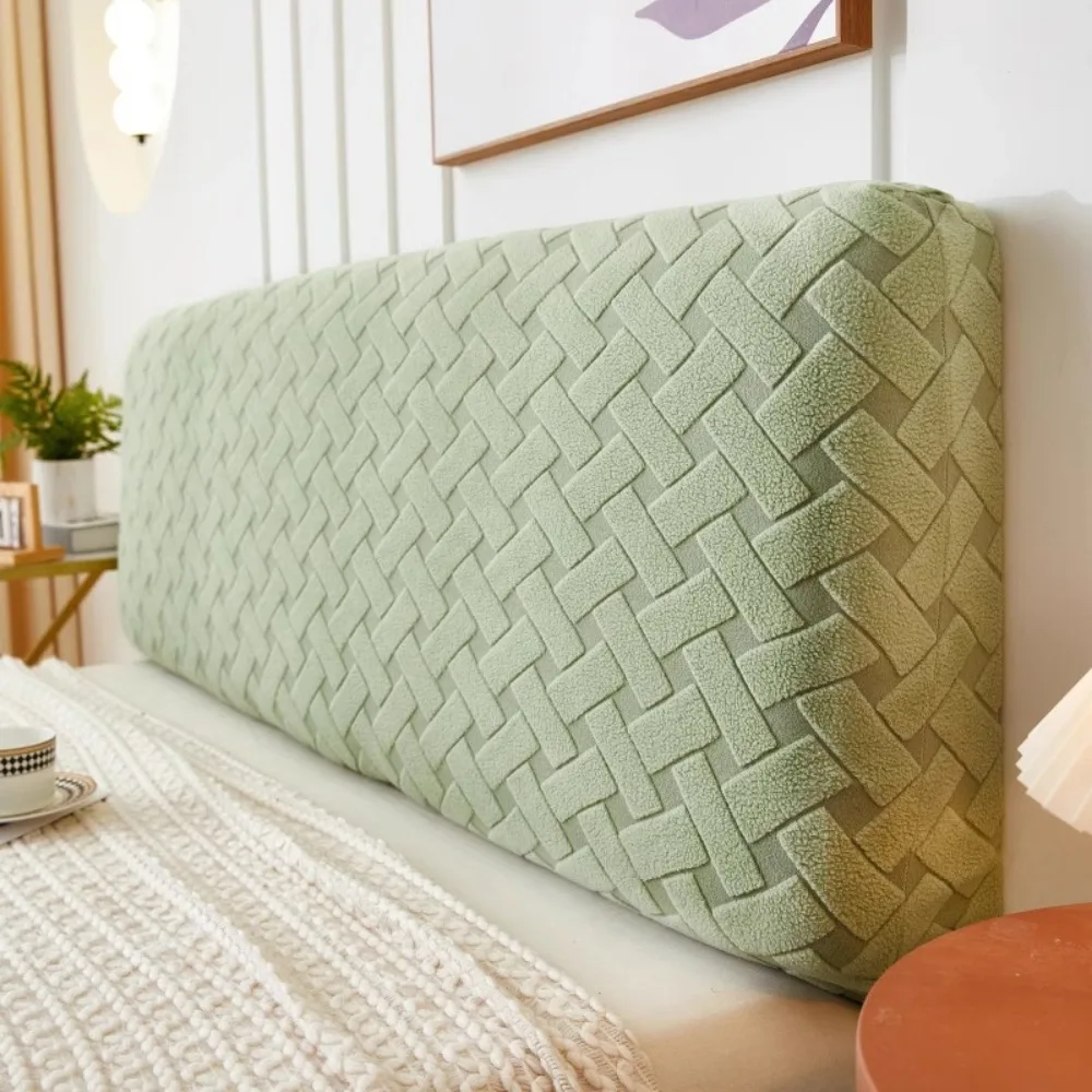 

All Inclusive Bedhead Dust Cover Jacquard Solid Color Headboard Covers Universal Fit Elastic Bed Backrest Cover Home Decor