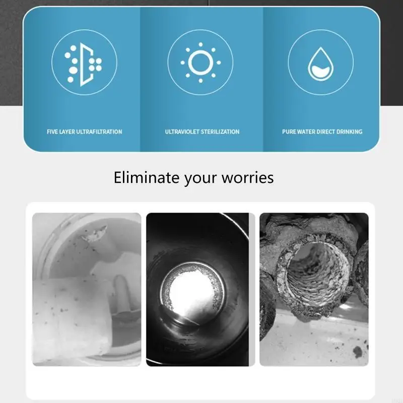 Filtro agua cocina 19QE 4 etapas Purificador agua Set purificación agua encimera