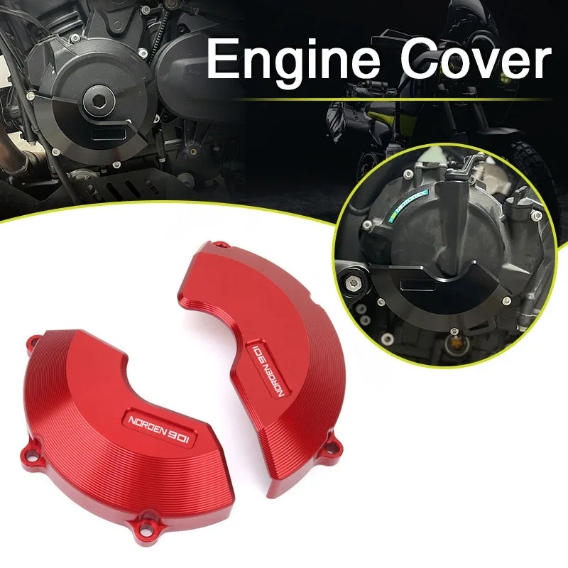

Motorcycle Accessories CNC Engine Stator Case Guard Cover Frame Slider Protector Fit For Husqvarna 801 901 Norden 801 901