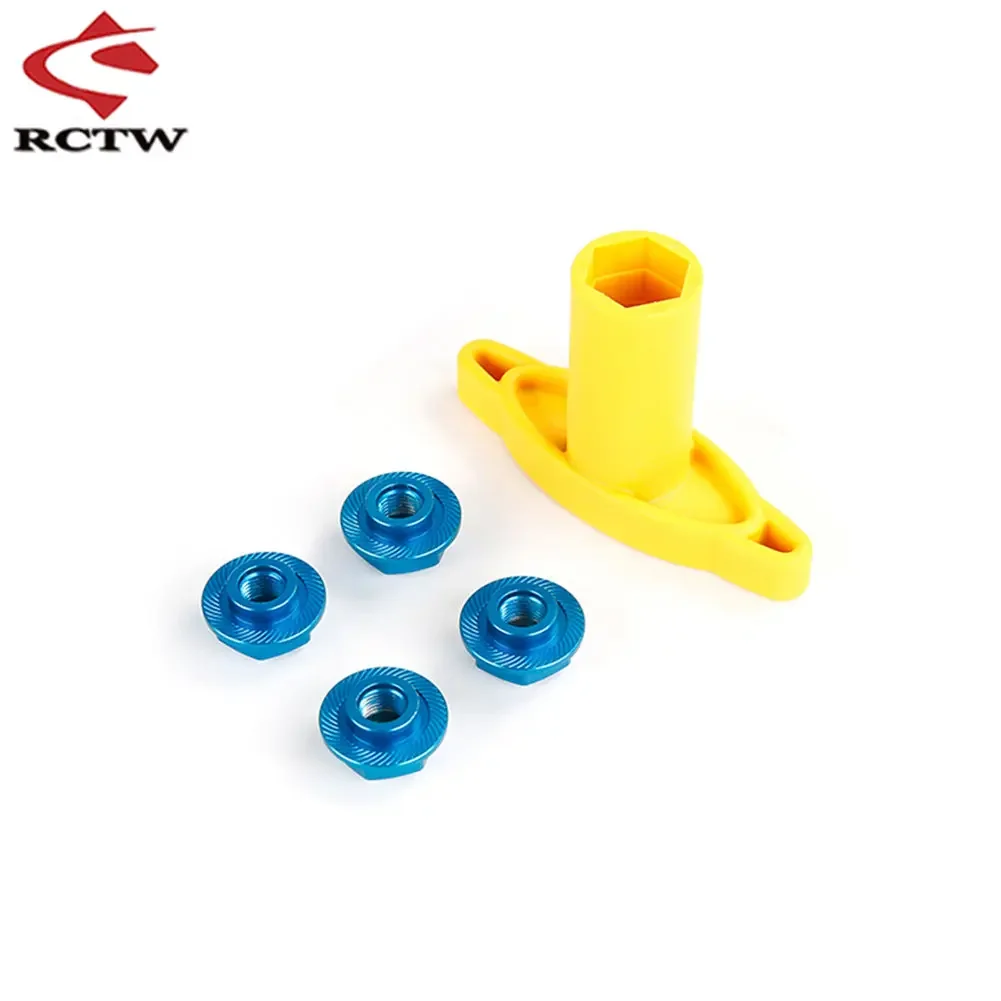 Wheel Tyre Nut with Plastic Wheels Wrench for 1/5 Rc Car TRAXXAS X-MAXX XMAXX 6S 8S Losi 5ive T Rofun Rovan LT Truck Spare Parts