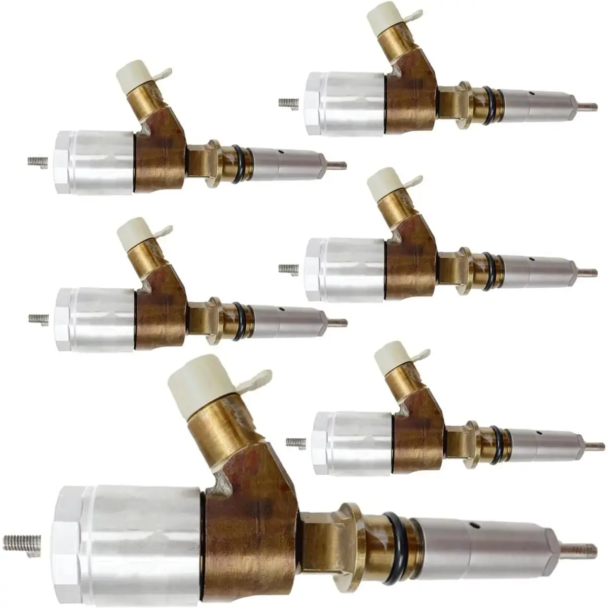 6PCS Fuel Injectors 320-0670 3200670 For Caterpillar CAT INDUSTRIAL ENGINE C6.6