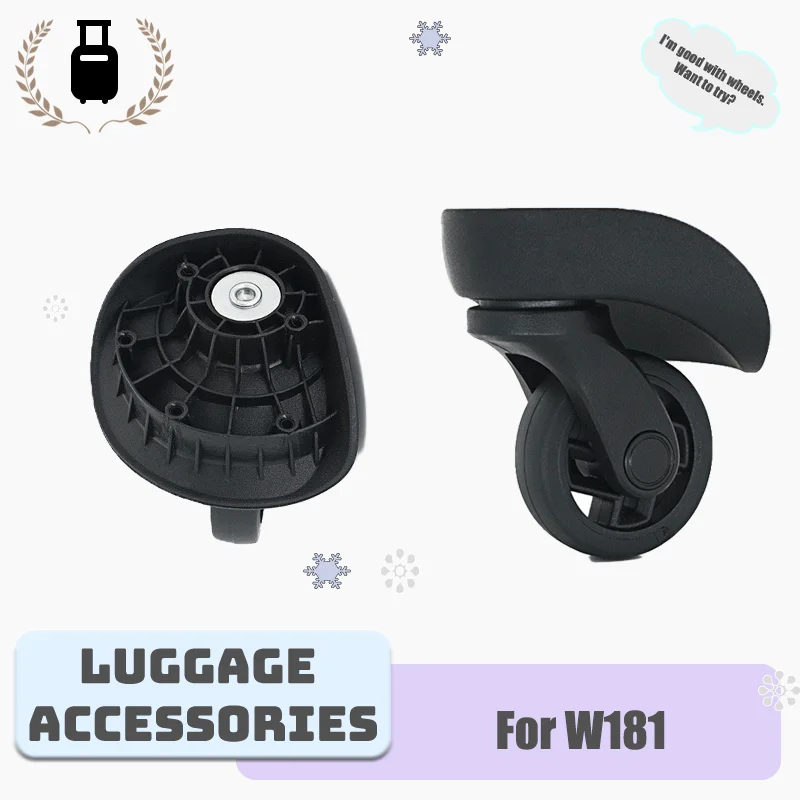 

For W181 High-Strength Luggage Wheel Replacement Ultra-Quiet Swivel Castors Anti-Derailment Universal Suitcase Compatibility
