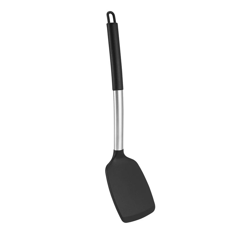 Espátulas antiaderentes de silicone com alça de aço inoxidável ABRW, altamente resistentes ao calor até 480 ° F, Turner de qualidade alimentar, sem BPA