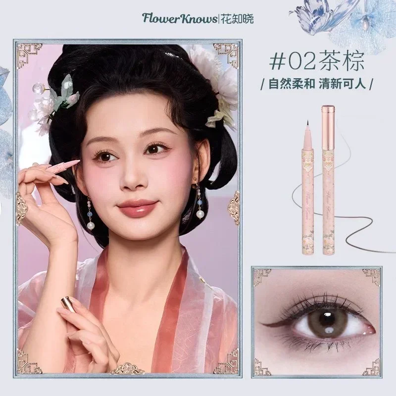 Flower Knows-Eyeliner pour les yeux, Collection de colliers, Nuage papillon, Sans bavures, Fin, Naturel, Longue durée, Imperméable, Maquillage de beauté