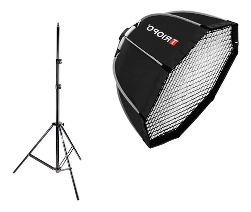 Softbox Octabox Triopo Bowen 120cm + Grid + Tripod 2,10m