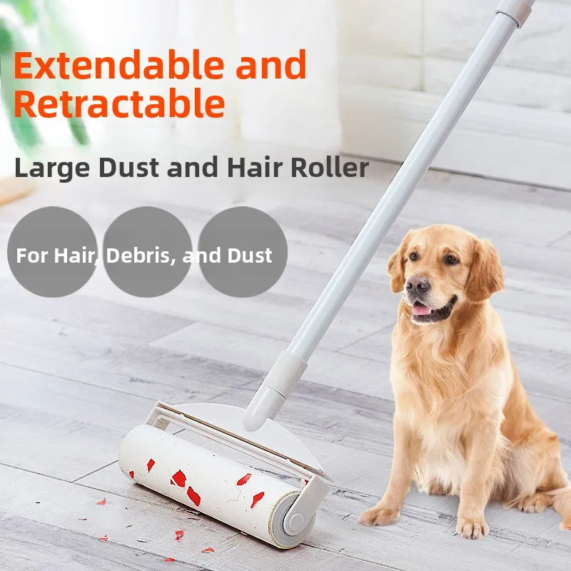 long-handle-rolling-sticky-hair-remover-for-home-use-floor-cleaning-tool-hair-absorbing-roller-replacement-paper-for-hair-and