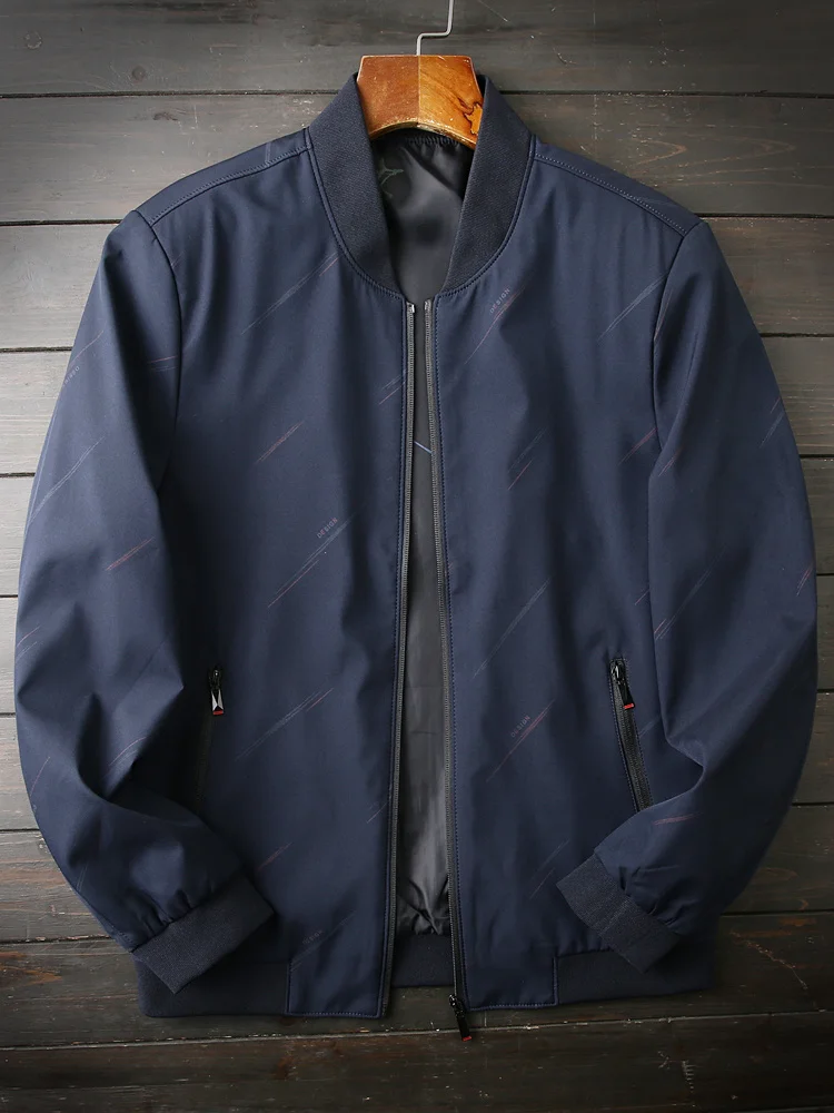 

Casual Men's Baseball Collar Jaet Spring Autumn Lightweight Busin Easy Wear Stand Fit Zipper Decorated Breathable Out...