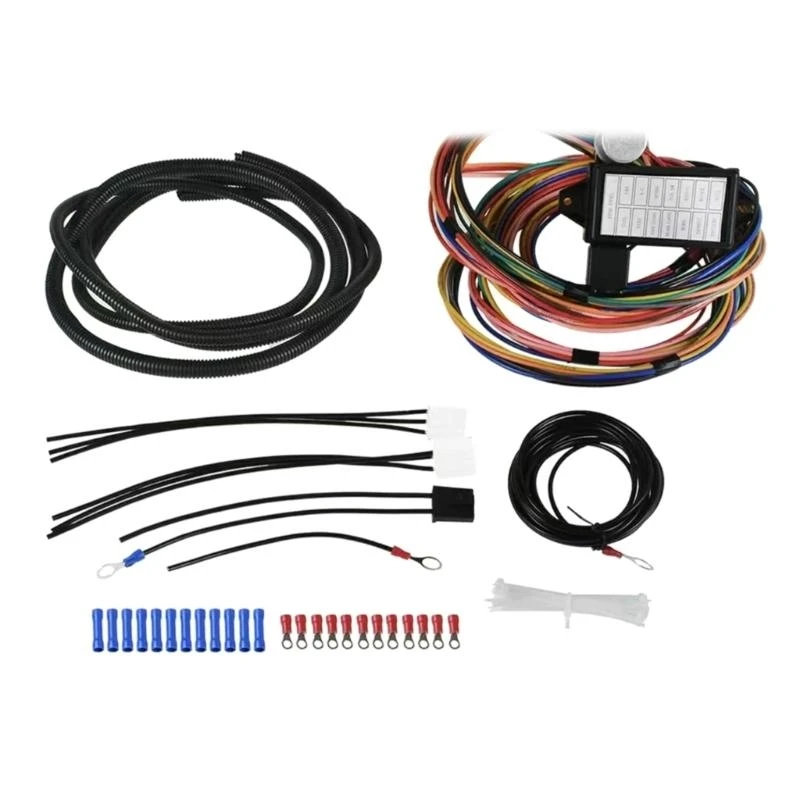 A2UC Universal Wire Harness Muscle Car Hot Rod Street Car Voltage-Circuit Box Assembly Modification Repairing Tool