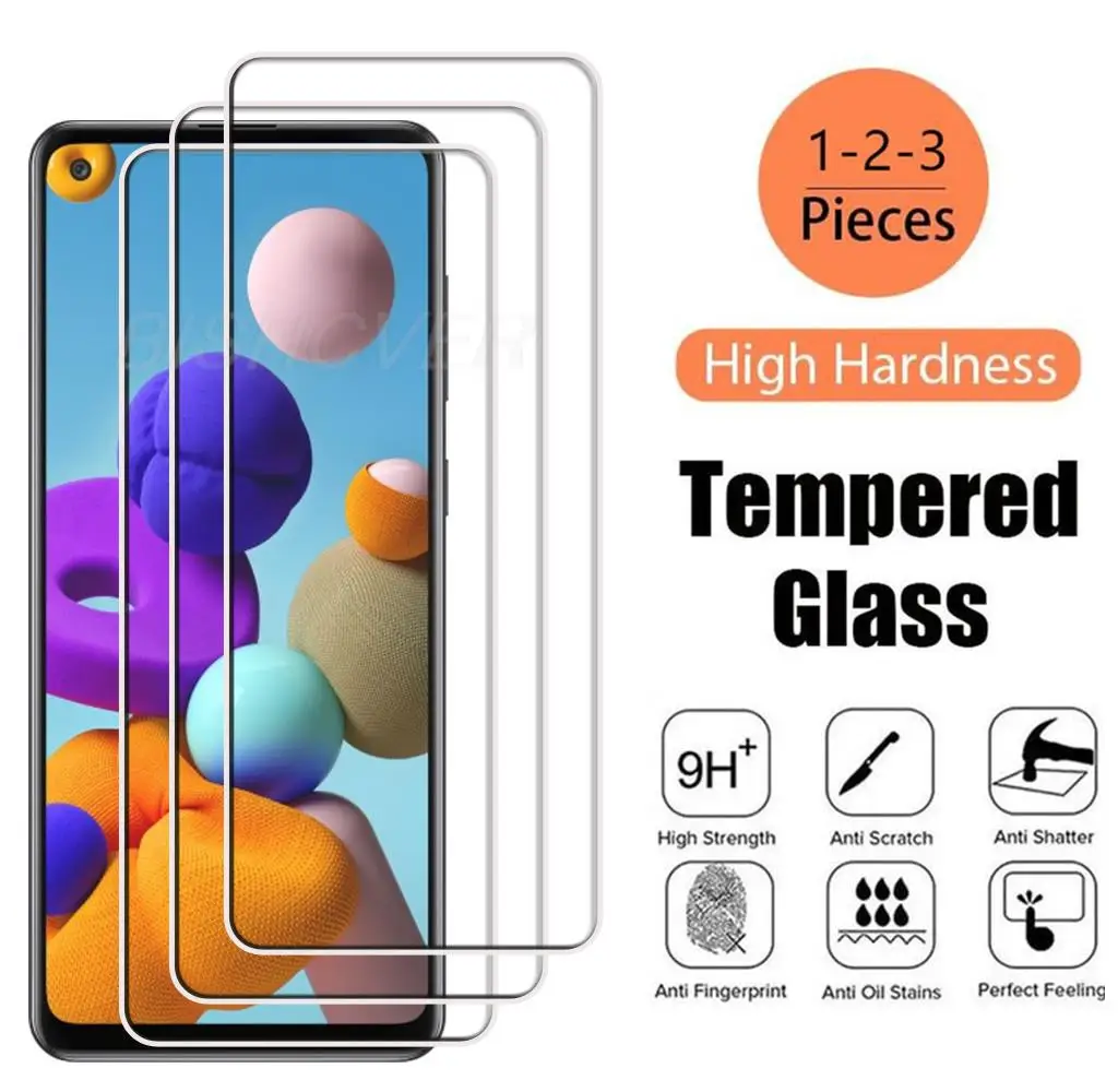 Закаленное стекло для Samsung Galaxy A21S 6,5 дюйма SM-A217F/DS SM-A217M/DS SM-A217F/DSN, защитная пленка для экрана, Защитная пленка для телефона