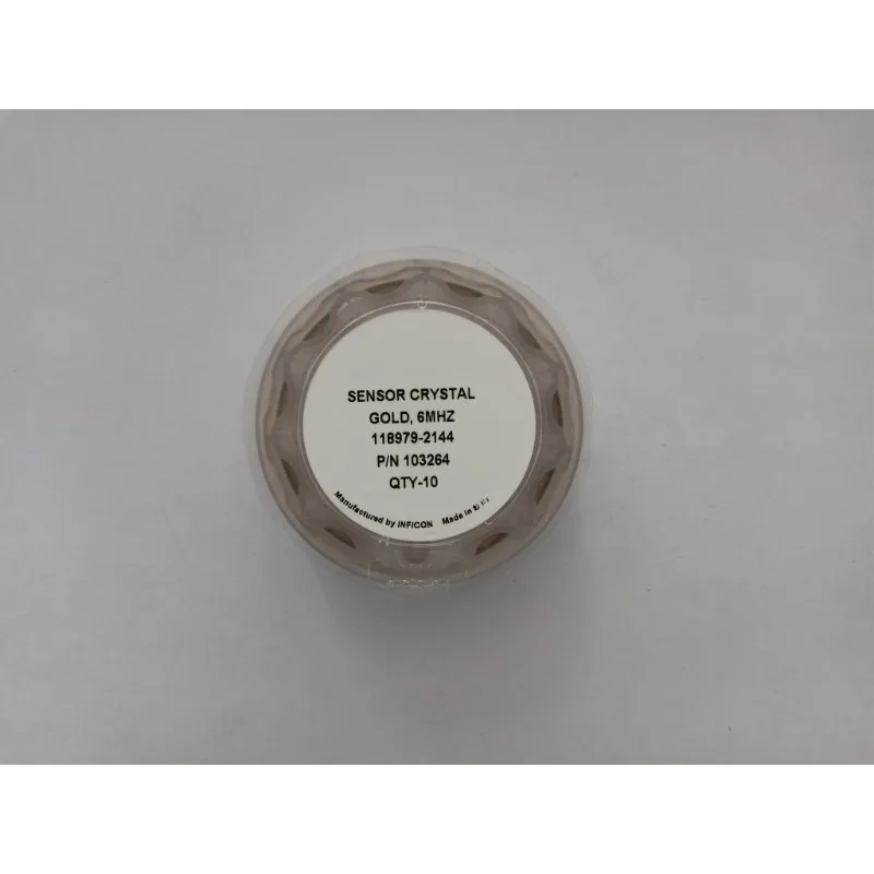 103264 Quartz Crystal Monitor Wafer 6MHz 14mm Outer Diameter Double Sided Anchor Gold Coated QCM Sensor Crystal Disc