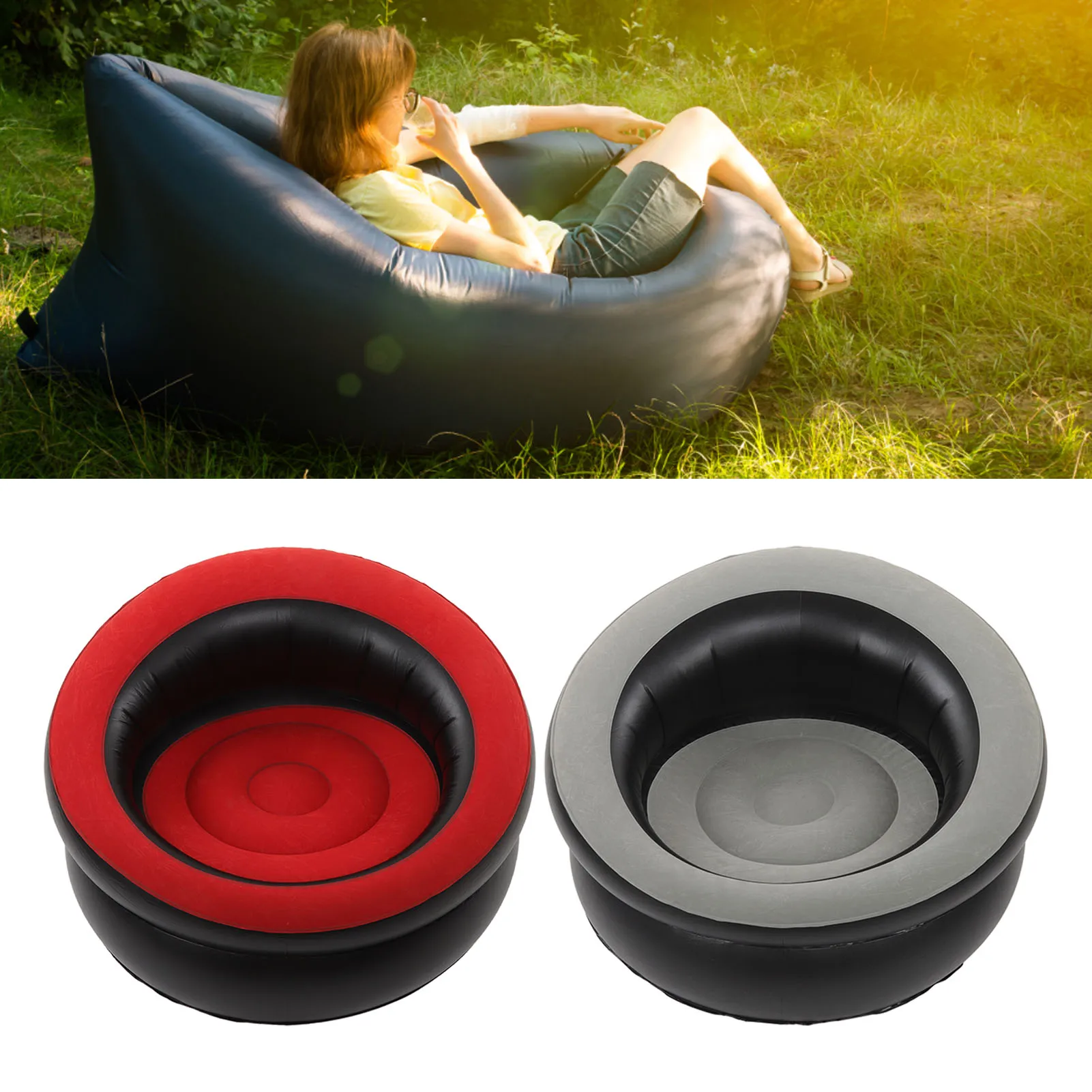 Inflatable Sofa Chair PVC Widely Applicable Eco Friendly Ergonomic Design Inflatable Couch for Bedroom