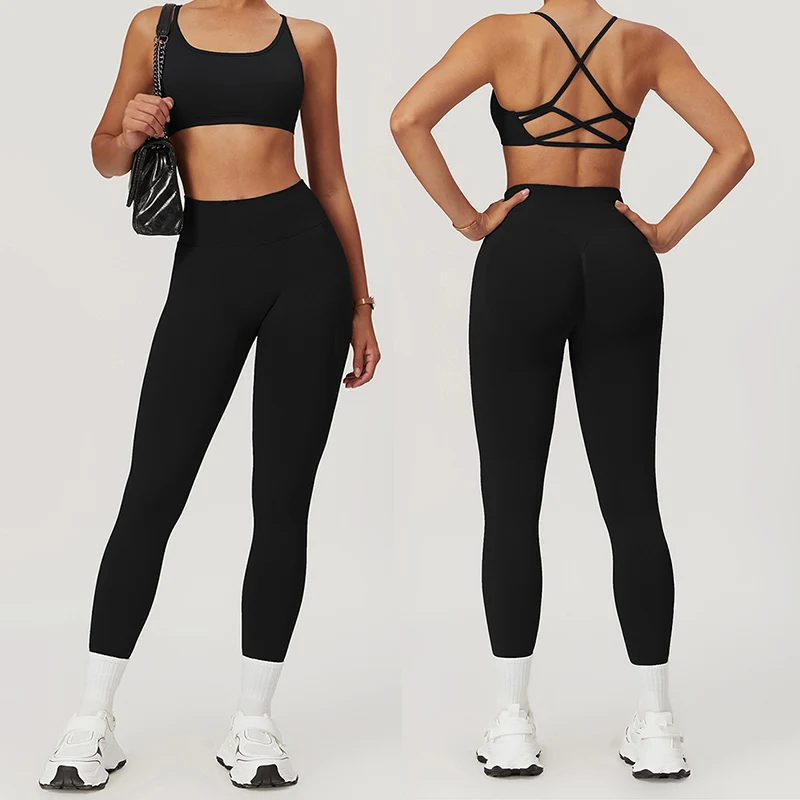 

Exercise And Fitness Clothes Seamless Compression Tight Yoga Pants Running Cycling Pants Breathable Sports Tight Pants