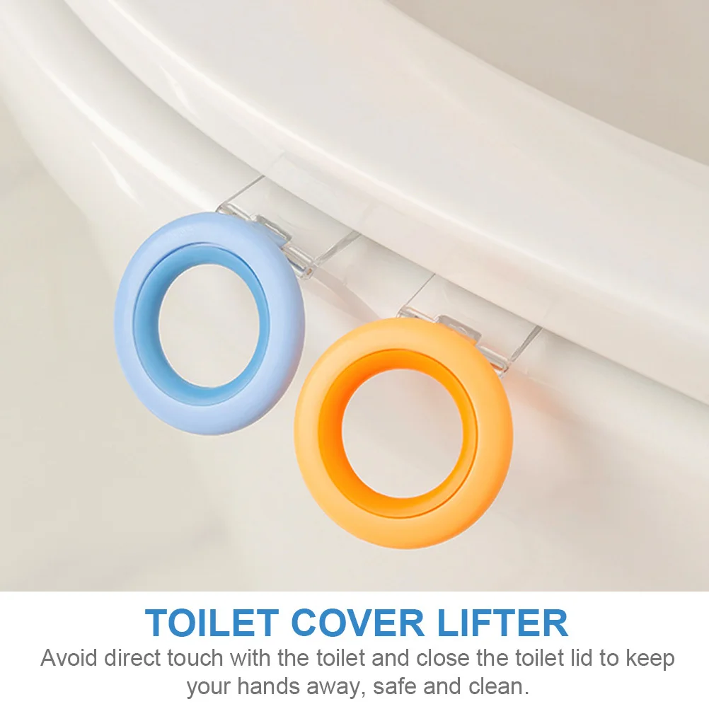 

2Pcs Useful Toilet Cover Lifter Handle Wide Range of Uses Small Size Lightweight for Public Places Toilet Cover Lifter