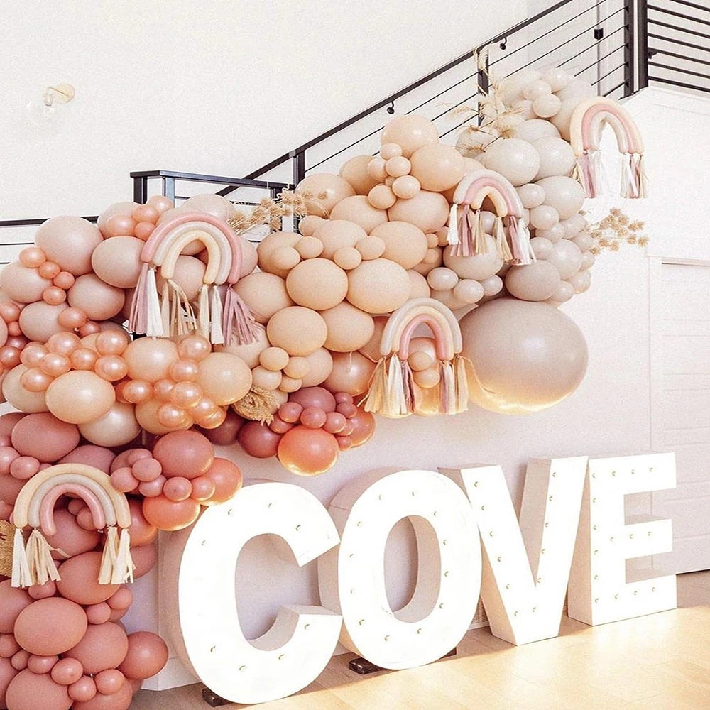 5/10/12inch Retro White Sand Balloons Skin Pink Brown Latex Balloon Birthday Party Wedding Baby Shower Decoration Helium Globos