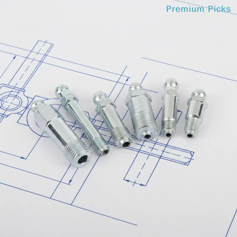 portable5Pcs Grease Nipple Lengthened Zerk Connector Metric Head M6 M8 M10 for Automatic Lubricator Adapter Versatile Use