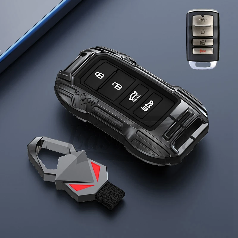 Car Zinc Alloy Silicone Key Case Cover Holder Buckle For KIA Cadenza K9 K7 K-04 Sorento K900 KX3 KX5 K3S RIO Ceed Cerato Shell