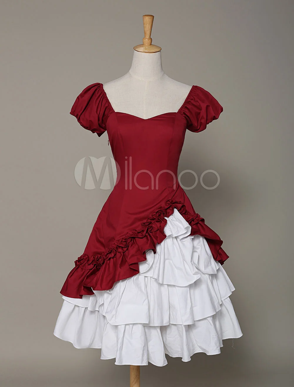 Vestido de empregada Lolita doce para mulheres, Uniforme Rosa, Vestidos de princesa vermelhos, Traje Cosplay Kawaii, Suave, OP