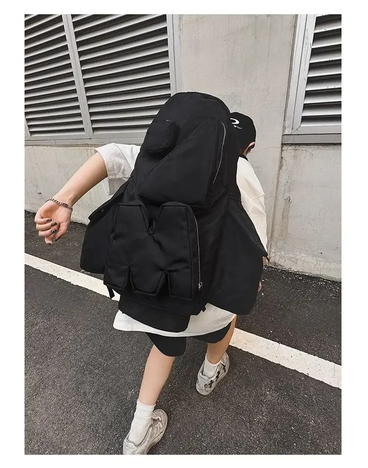 Backpack Nylon Rocket Shaped Fashion New Unisex High-Capacity Splashproof Travel Backpack Street Style