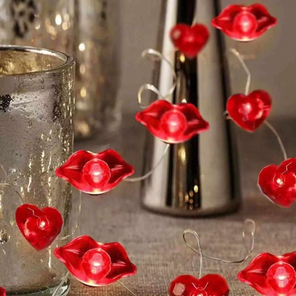

Waterproof 20 LED String Light Heart Shaped Multicolor Fairy Lamp Rose Hanging Lamp Wedding