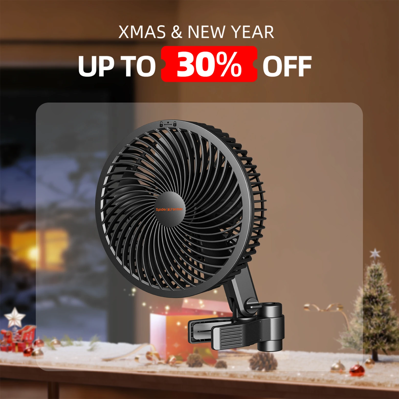 

Spider Farmer 6" Grow Tent Clip on Fan EC Motor, APP Wifi, 10-Level Speeds Wind Control Wide-Angle Oscillation, Waterproof IP54