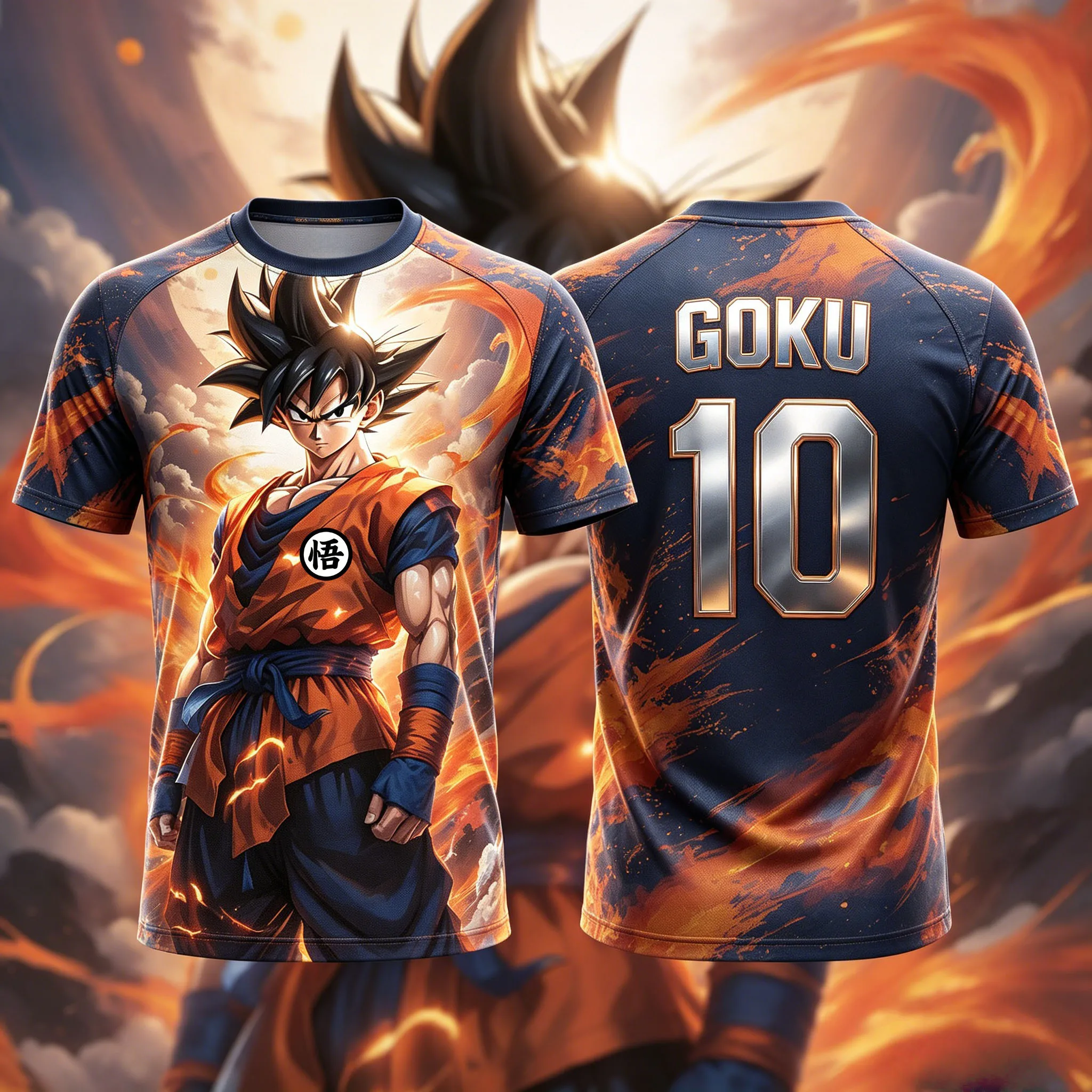 2026 Summer Dragon Ball Goku Trendy 3D Print Jersey Men Breathable Quick Dry Outdoor Sports Anime Novelty Short Sleeve T-shirt view 4