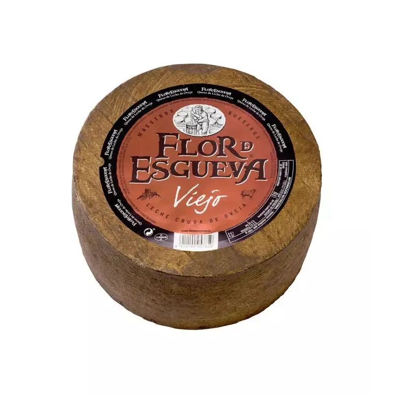 ESGUEVA flower weight 1 kg approx. Old mini sheep cheese ripened in natural bark