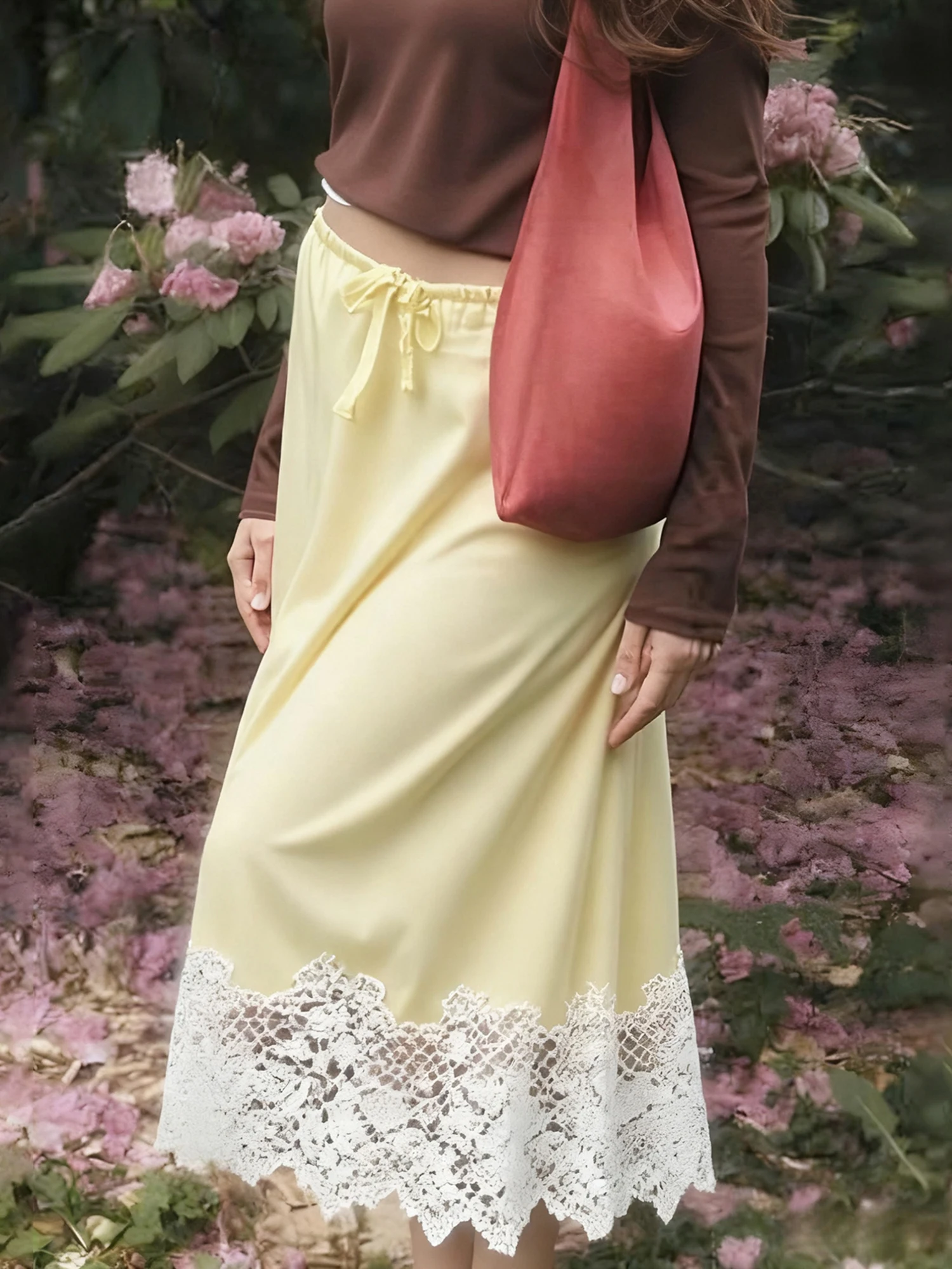 

Женская юбка макси, стильная юбка трапециевидной формы с высокой талией и цветочным принтом в стиле бохо для пляжного отдыха или вечерних нарядов