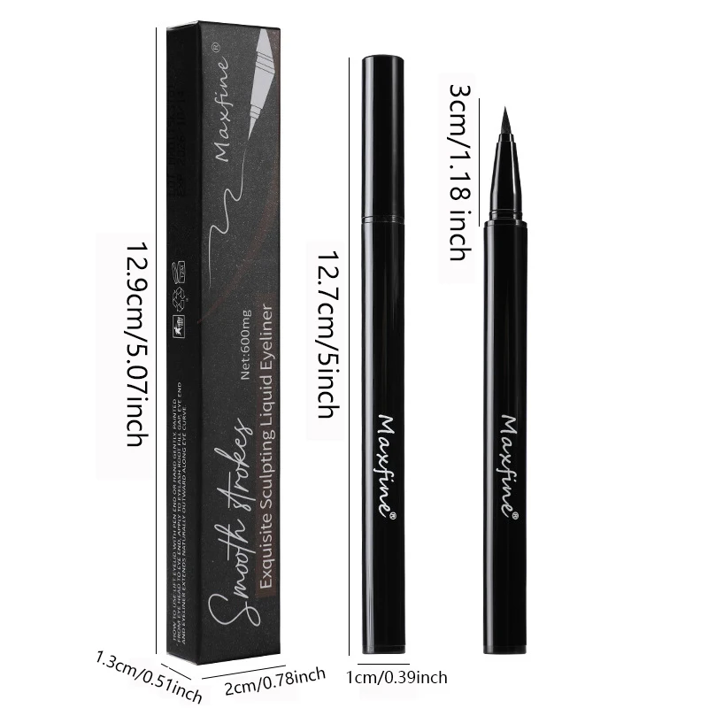 Waterproof Liquid Eyeliner Long Lasting Matte High Pigment No Smudge Professional Eye Make Up