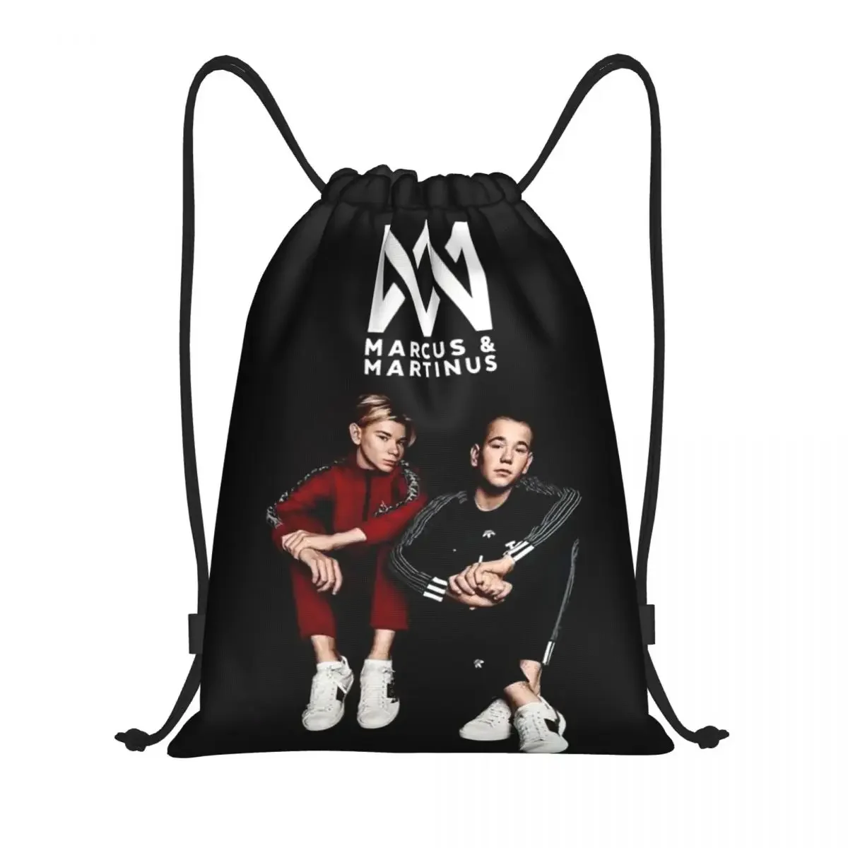 

Custom M-Marcus And M-Martinus Drawstring Bags Women Men Foldable Gym Sports Sackpack Twin Pop Training Backpacks