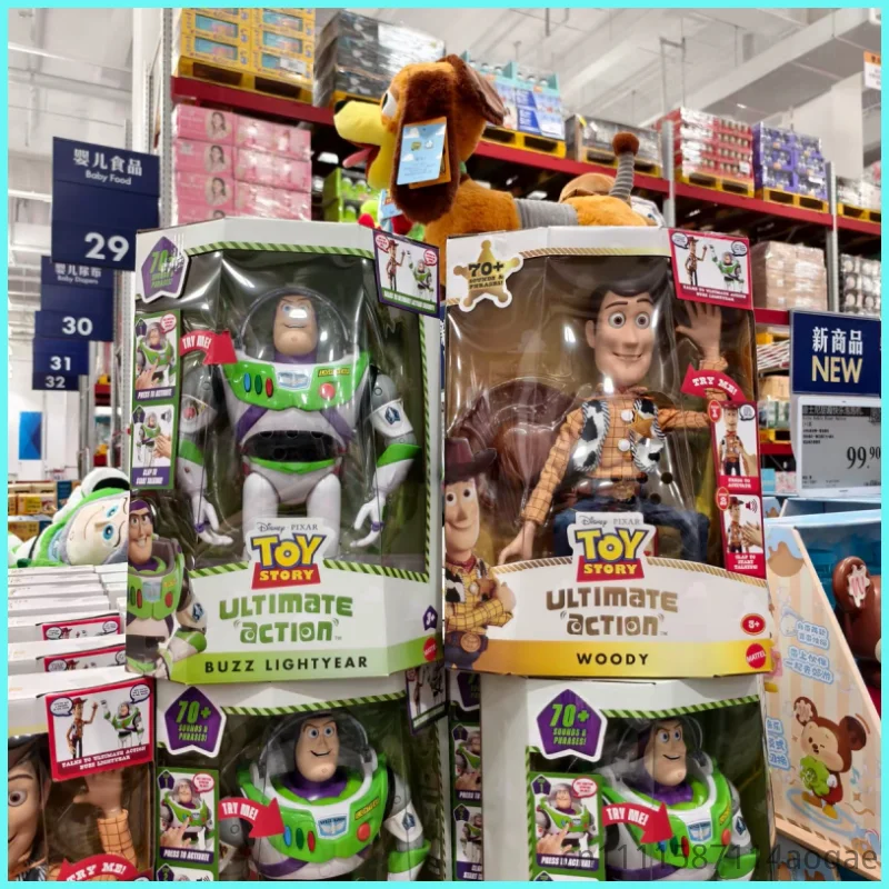 Genuine Toy Story Retro Sound Activated Anime Buzz Lightyear Woody Realistic Model Ornament Perfect Collectible For Fans Gifts