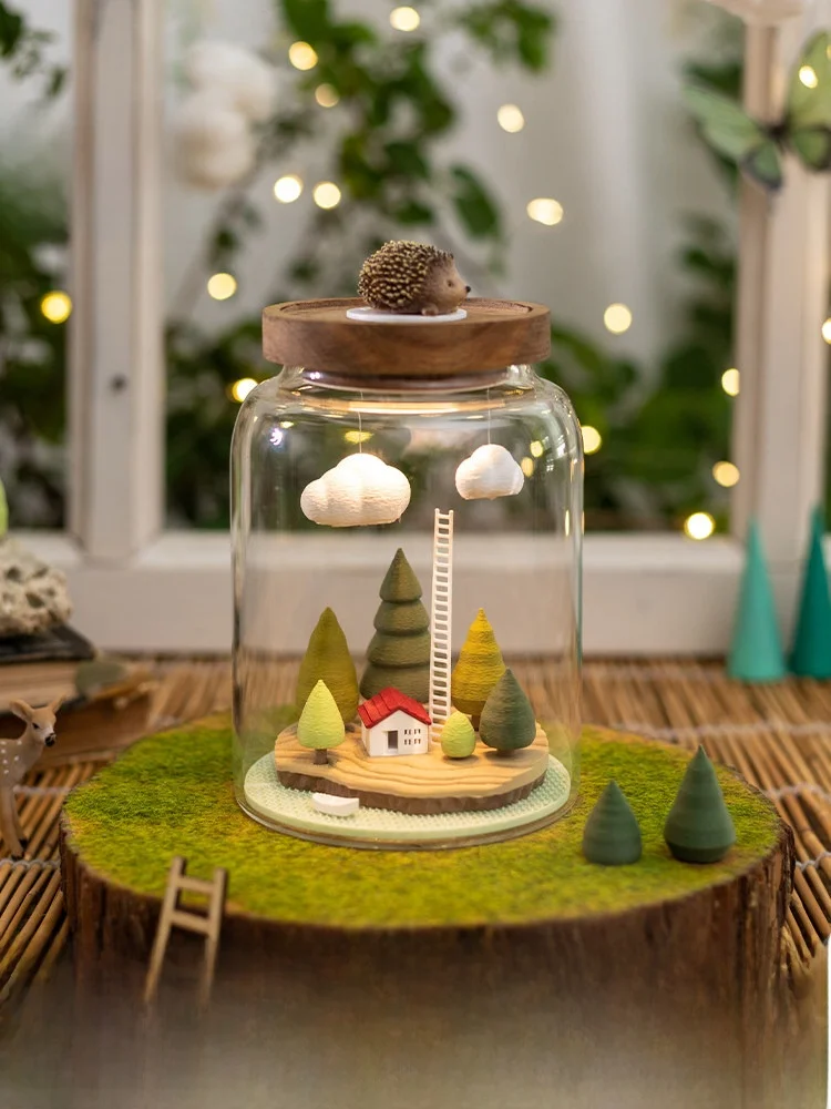 

Healing Cloud Desktop Ornaments for Graduation Gifts Female Male Styles Glass Base Night Lights Creative Decorative Accessories