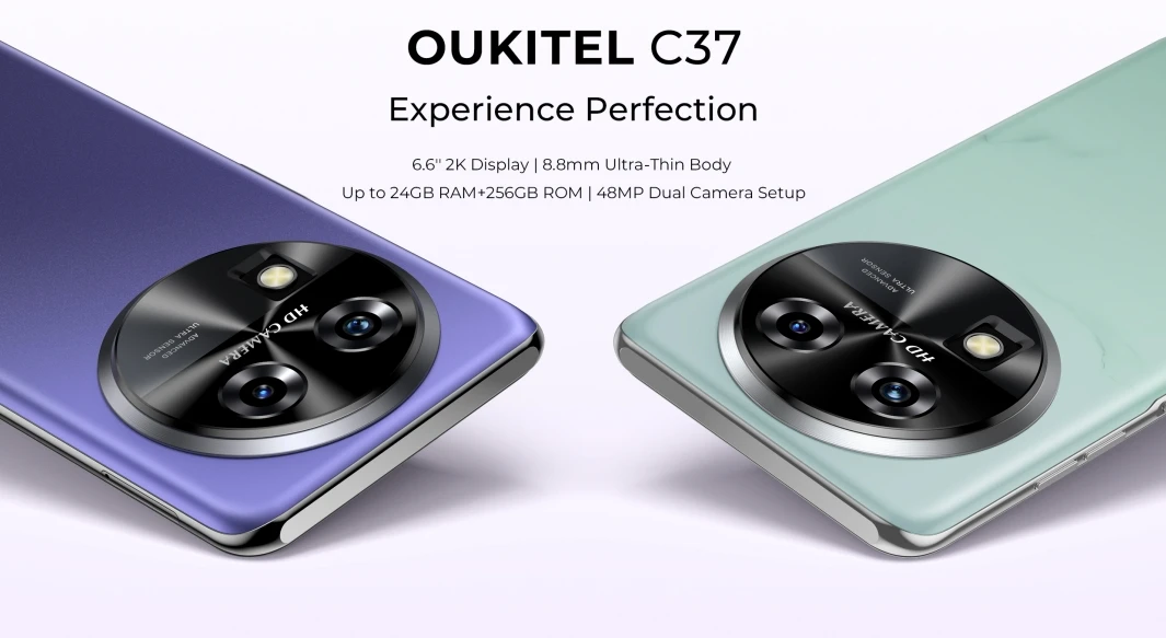 OUKITEL C37, CPU MTK8788 120Hz 6.6-inch, 4G cost-effective smartphone, 6GB RAM 256GB ROM Multi functional full screen smartphone