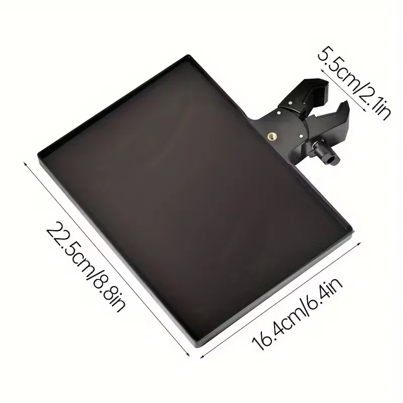 Vassoio regolabile per scheda audio per microfono: costruzione resistente, base stabile, per studio, streaming live, podcasting, registrazione domestica