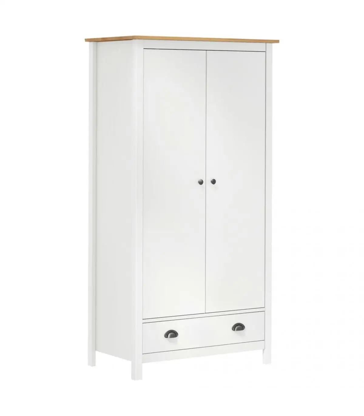 2-door closet cabinet Hill Range wood pine white 89x50x170 cm