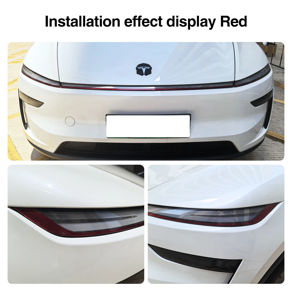Per Tesla Modello 3 Highland 2025 Auto Faro Decorazione Adesivi Modello Y Juniper 2026 Trim Strip Cambia Colore Pellicola Accessori