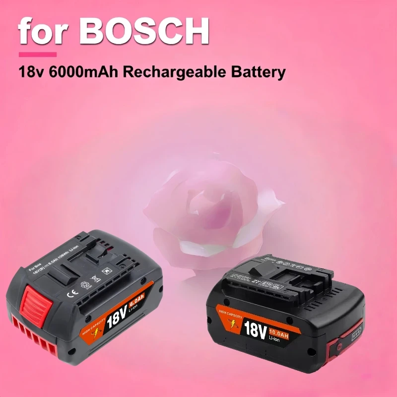 

18V 6.0Ah Rechargeable Lithium-ion Battery for Bosch BAT609 BAT609G BAT618 BAT618G BAT614 for Electric Drill with Charger ✅