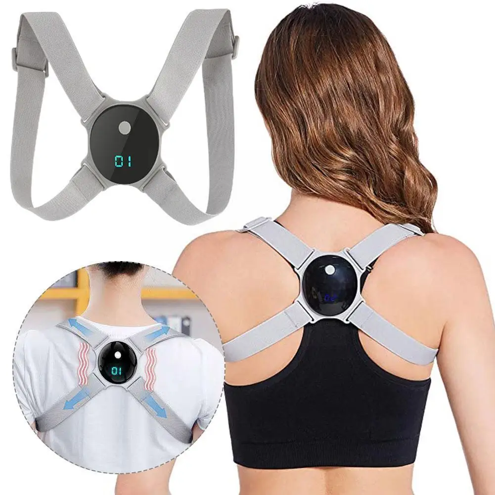 

Smart LCD Correction Belt Shoulder Back Posture Corrector Correction Anti-Humpback Adult Children Spine Support Brace Postu I8N1