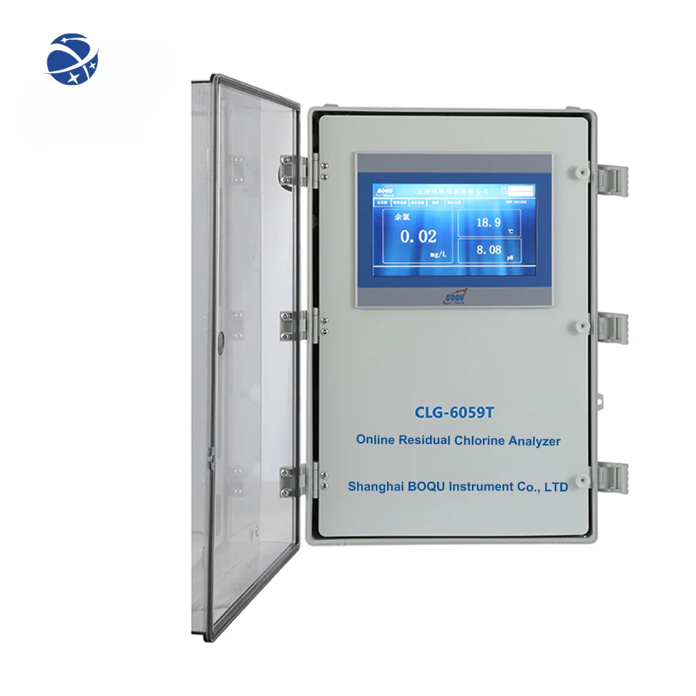 YUNYI CLG-6059T Swimming Pool Disinfection Water Quality Integrated Online pH Temperature Free Residual Chlorine Analysis